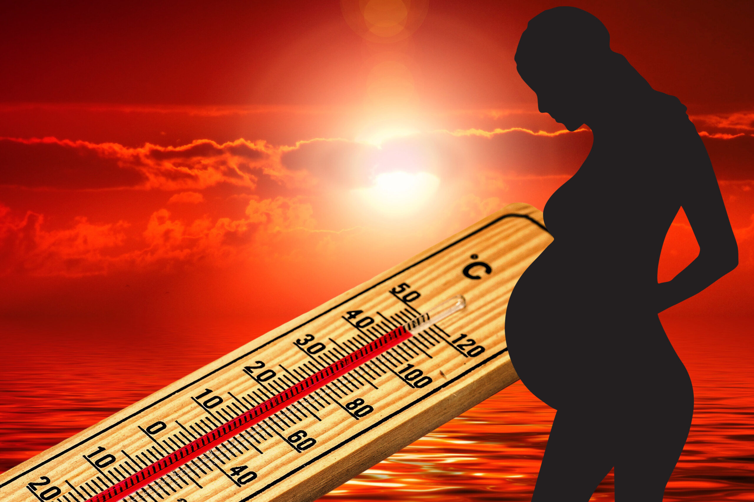 Thermometer Schwangere Montage